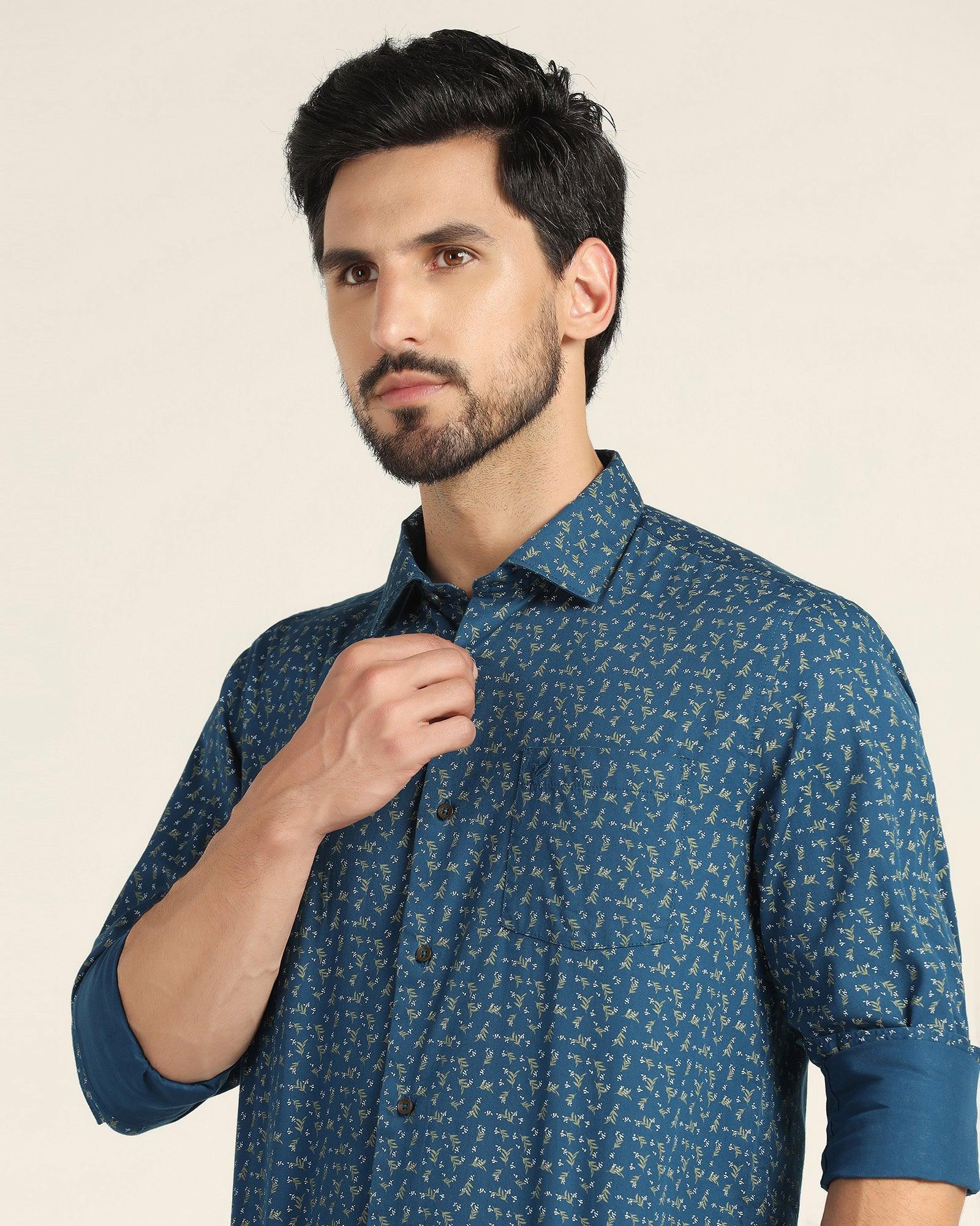 Casual Navy Printed Shirt - Lord - Blackberrys