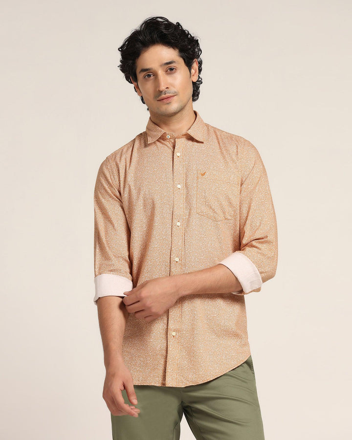 Casual Ochre Printed Shirt - Colmar