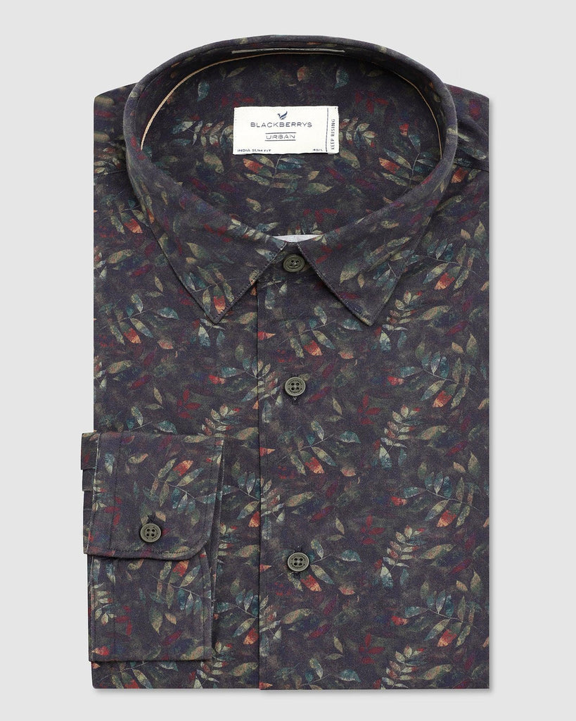 Casual Olive Printed Shirt - Nel