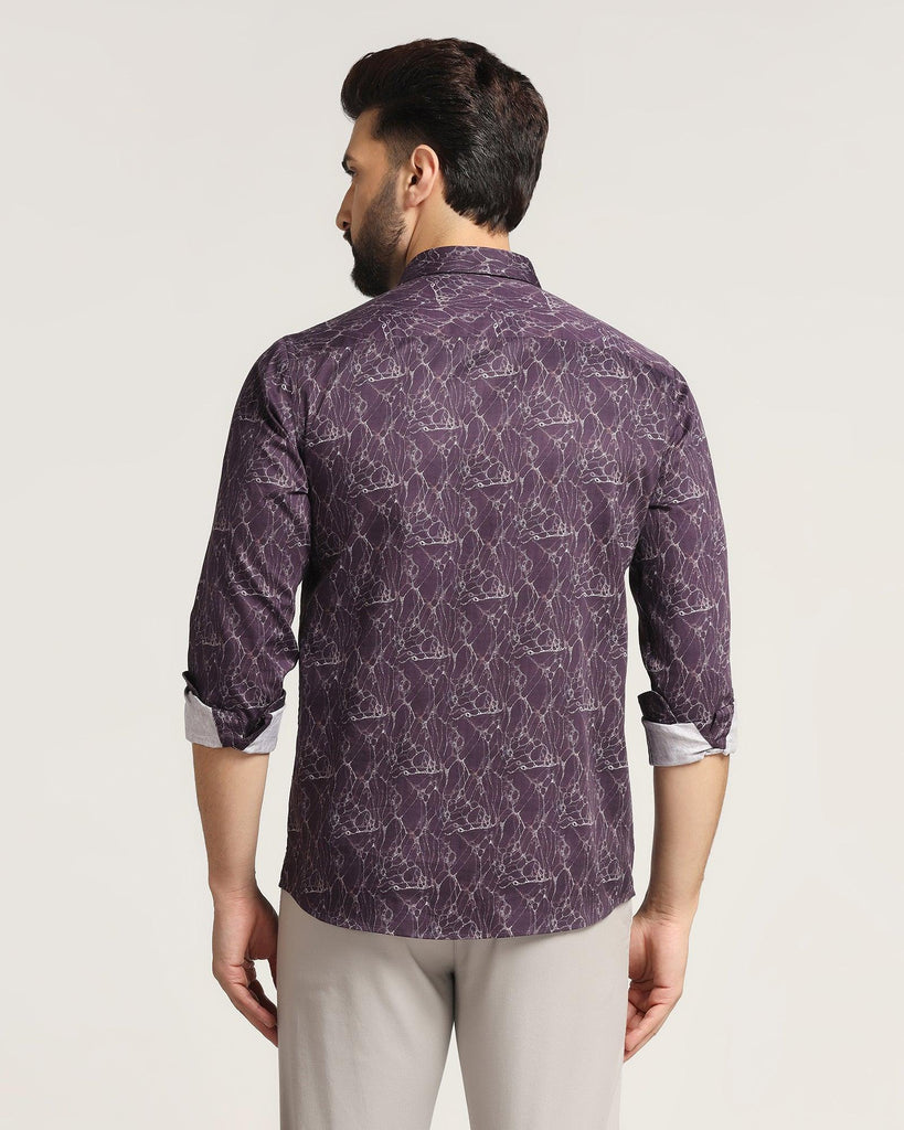 Casual Purple Printed Shirt - Neil