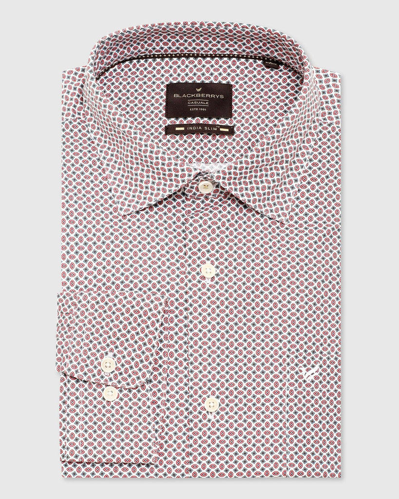 Casual Red Printed Shirt - Leo