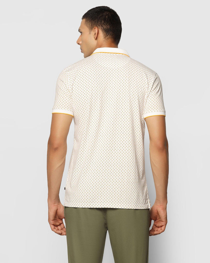 Polo White Printed T-Shirt - Abstract