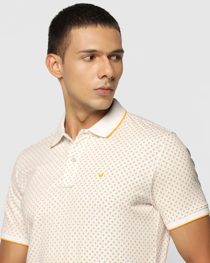 Polo White Printed T-Shirt - Abstract