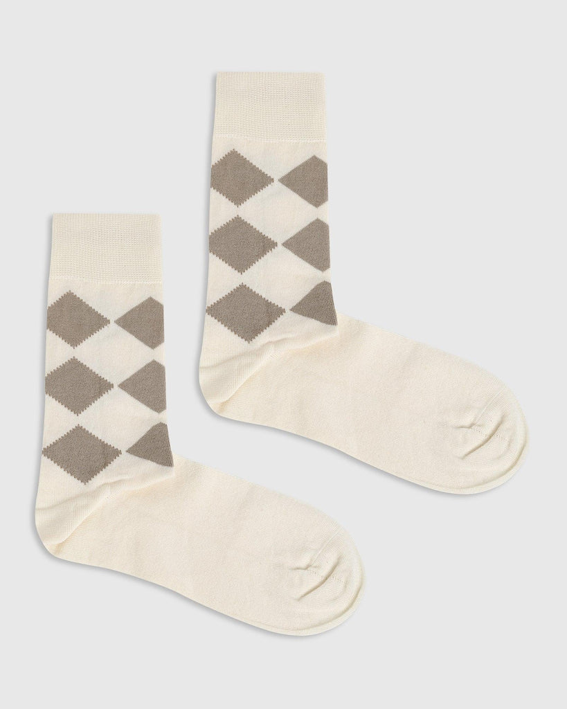 Cotton Acru Printed Socks - Rain