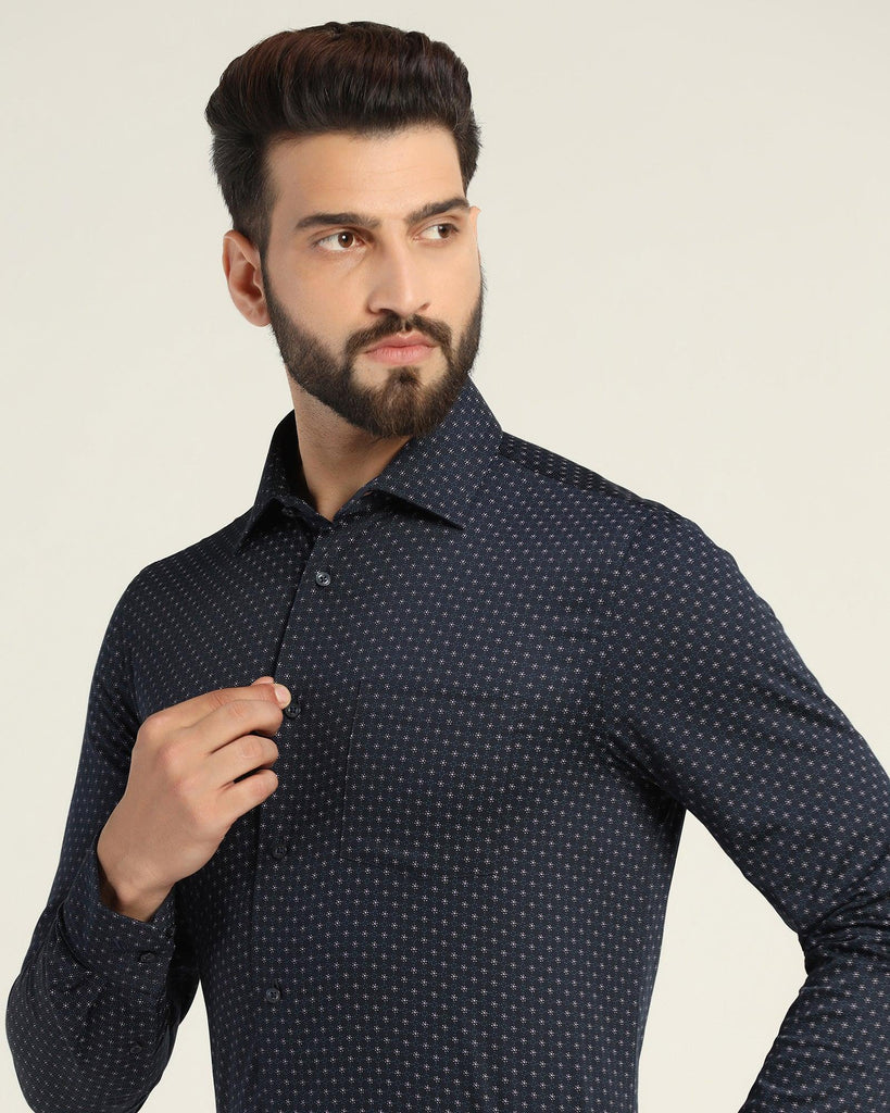 Formal Black Printed Shirt - Percy