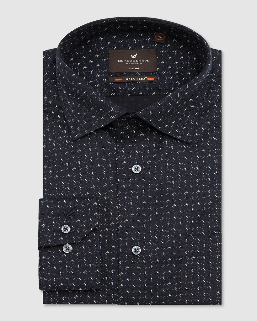 Formal Black Printed Shirt - Percy