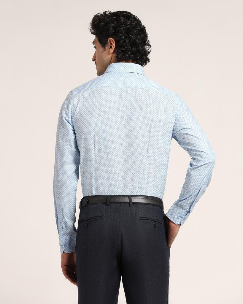 Formal Blue Printed Shirt - Canon