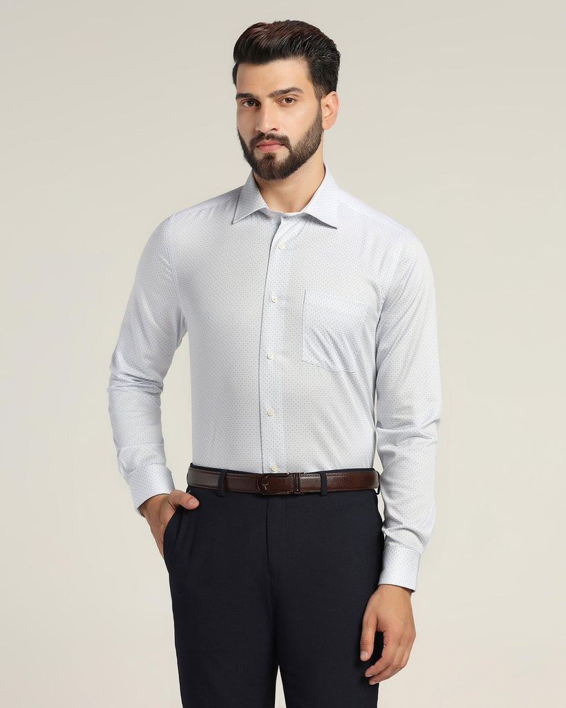 Formal Blue Printed Shirt - Finn