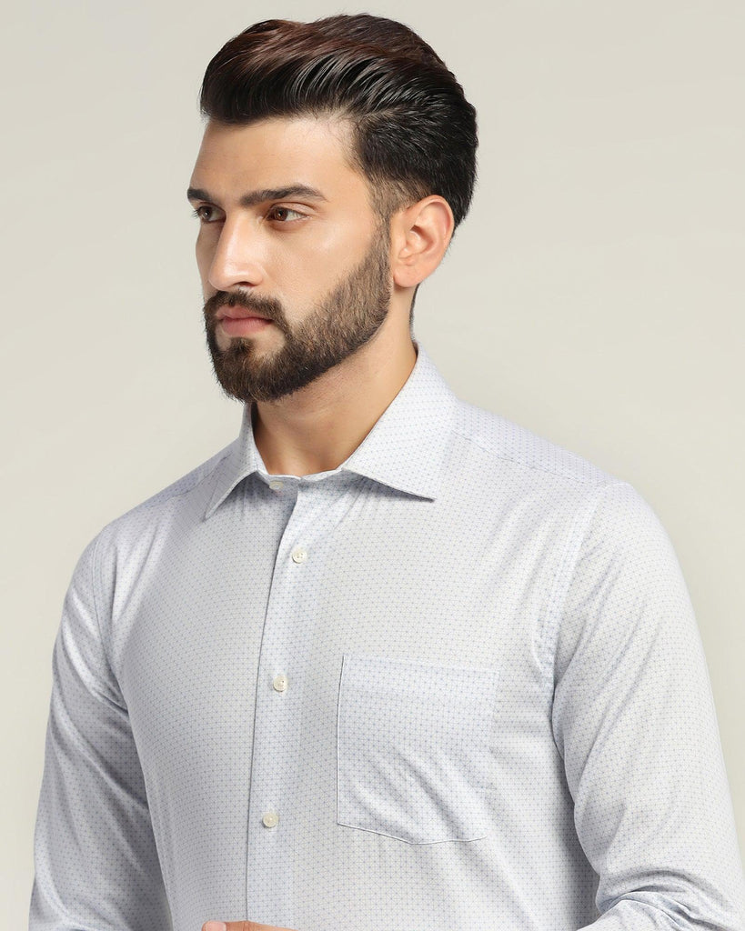 Formal Blue Printed Shirt - Finn