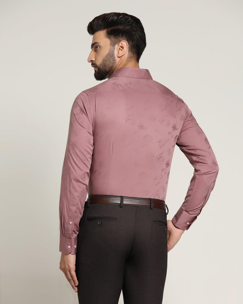 Formal Dusty Pink Printed Shirt - Hasad