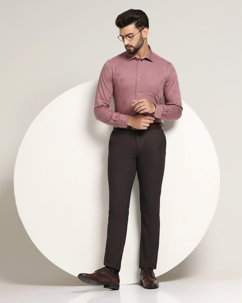 Formal Dusty Pink Printed Shirt - Hasad