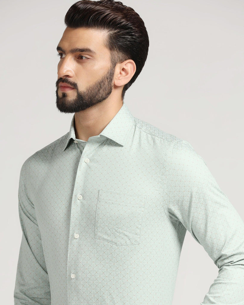 Formal Green Printed Shirt - Paris