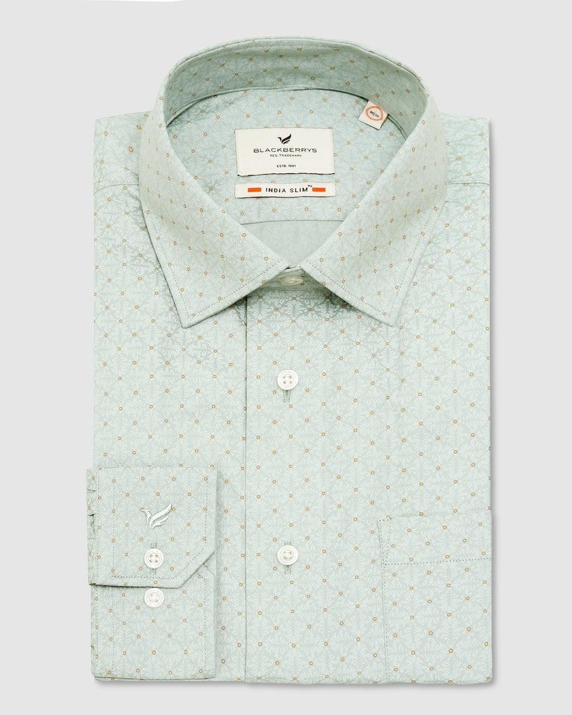 Formal Green Printed Shirt - Paris