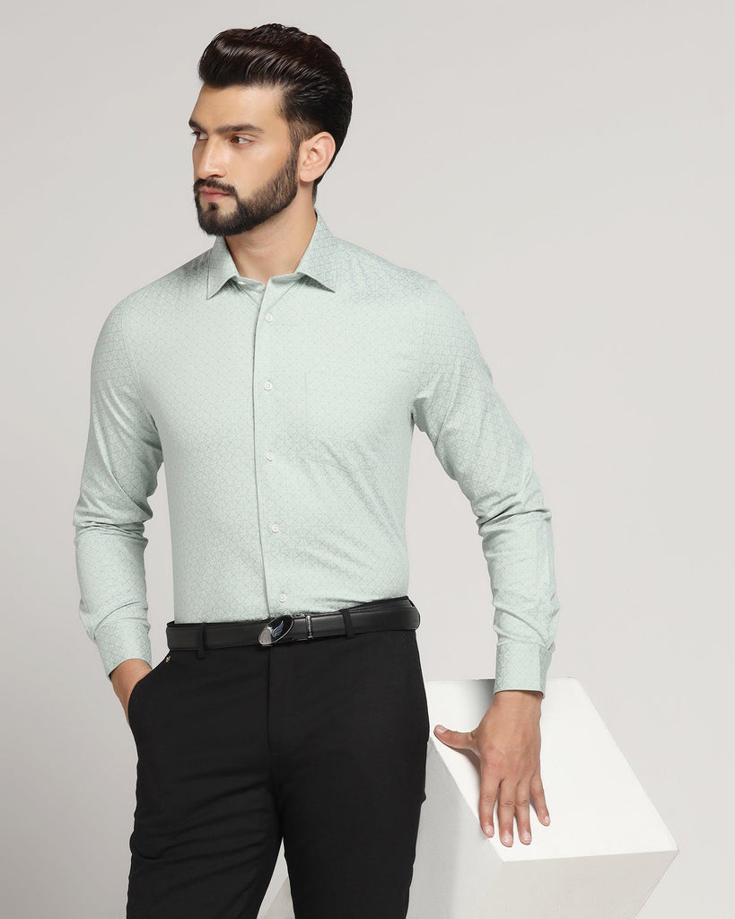 Formal Green Printed Shirt - Paris