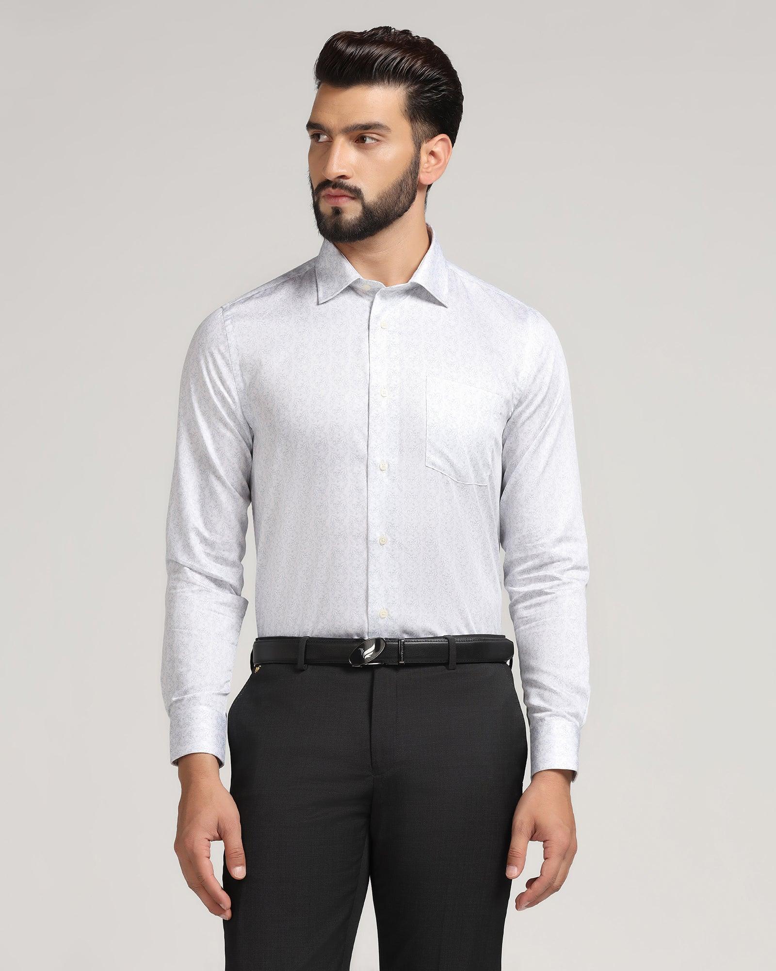 Formal Grey Printed Shirt - Garfield