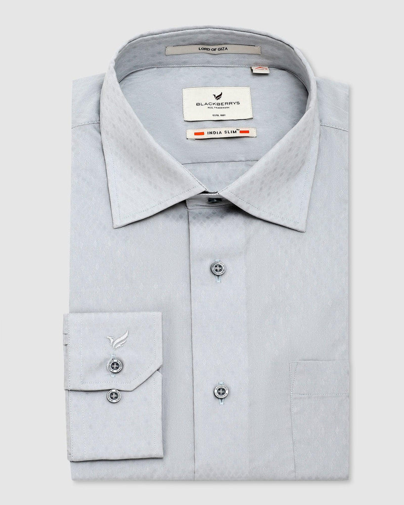 Formal Grey Printed Shirt - Ovians