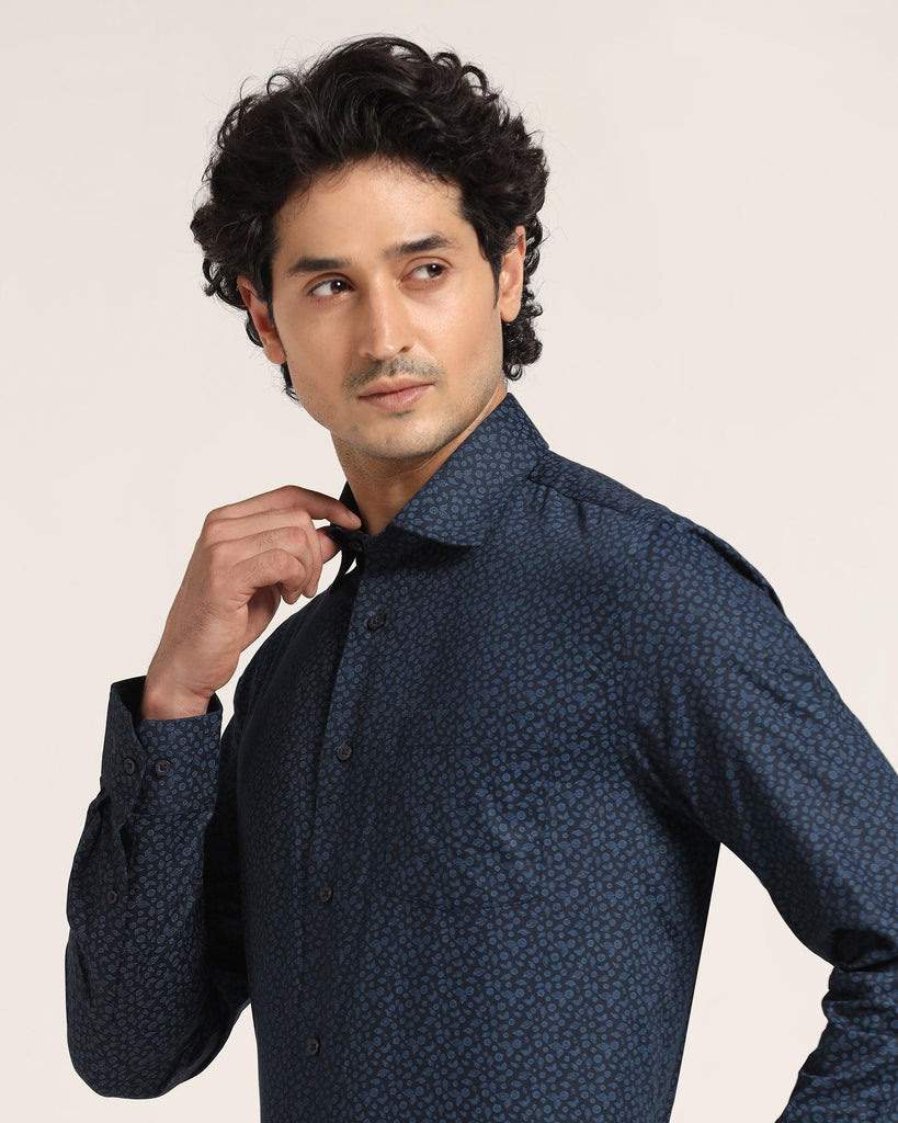 Formal Navy Printed Shirt - Ditsy