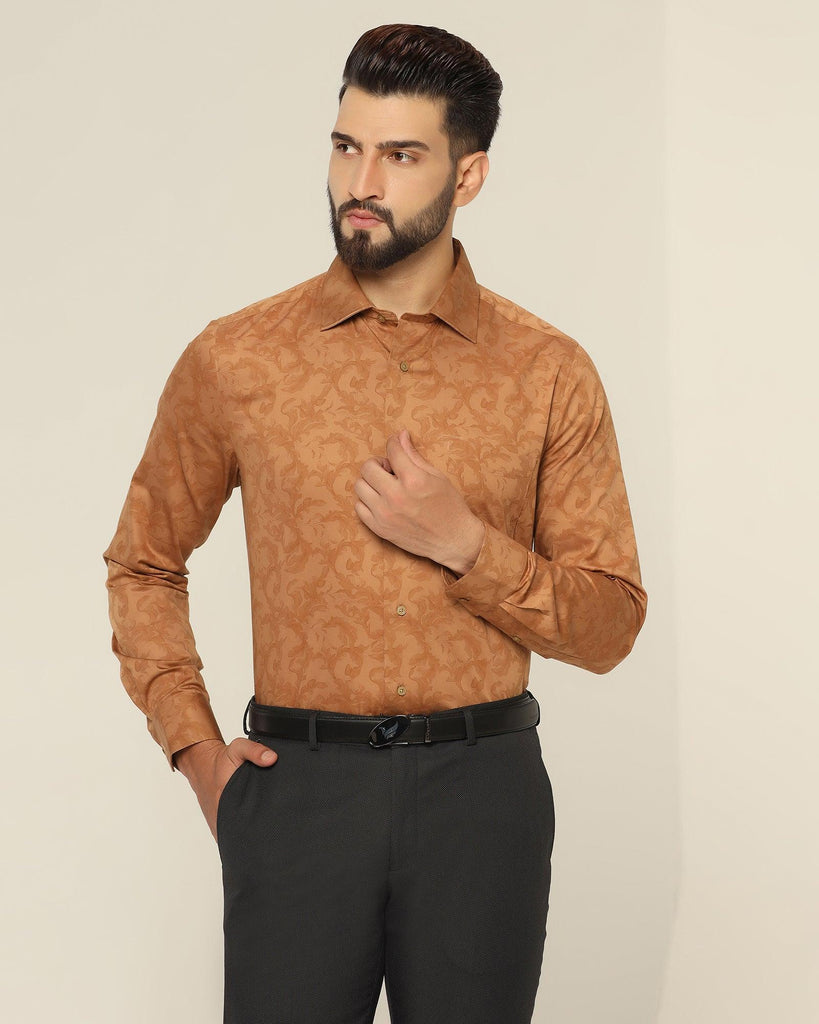 Formal Ochre Printed Shirt - Penny