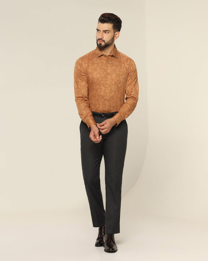 Formal Ochre Printed Shirt - Penny