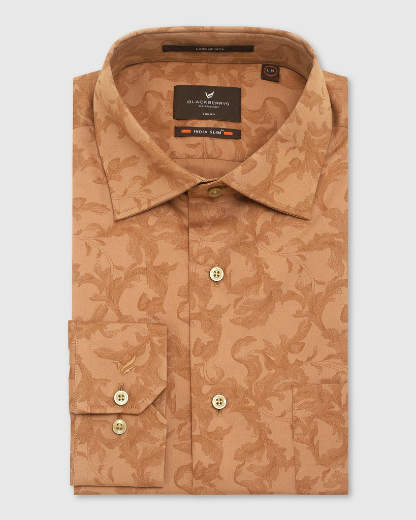 Formal Ochre Printed Shirt - Penny