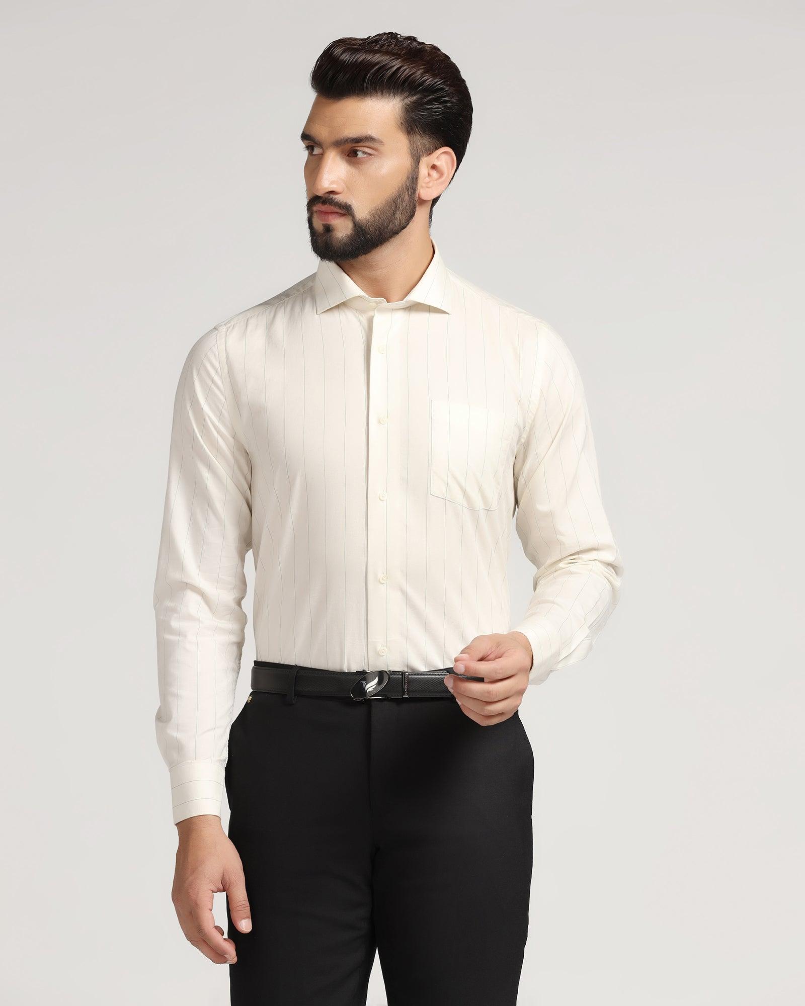 Formal White Striped Shirt - Dolce