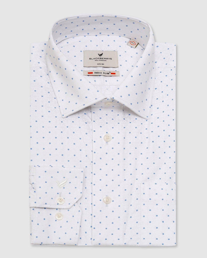 Formal White Printed Shirt - Paris