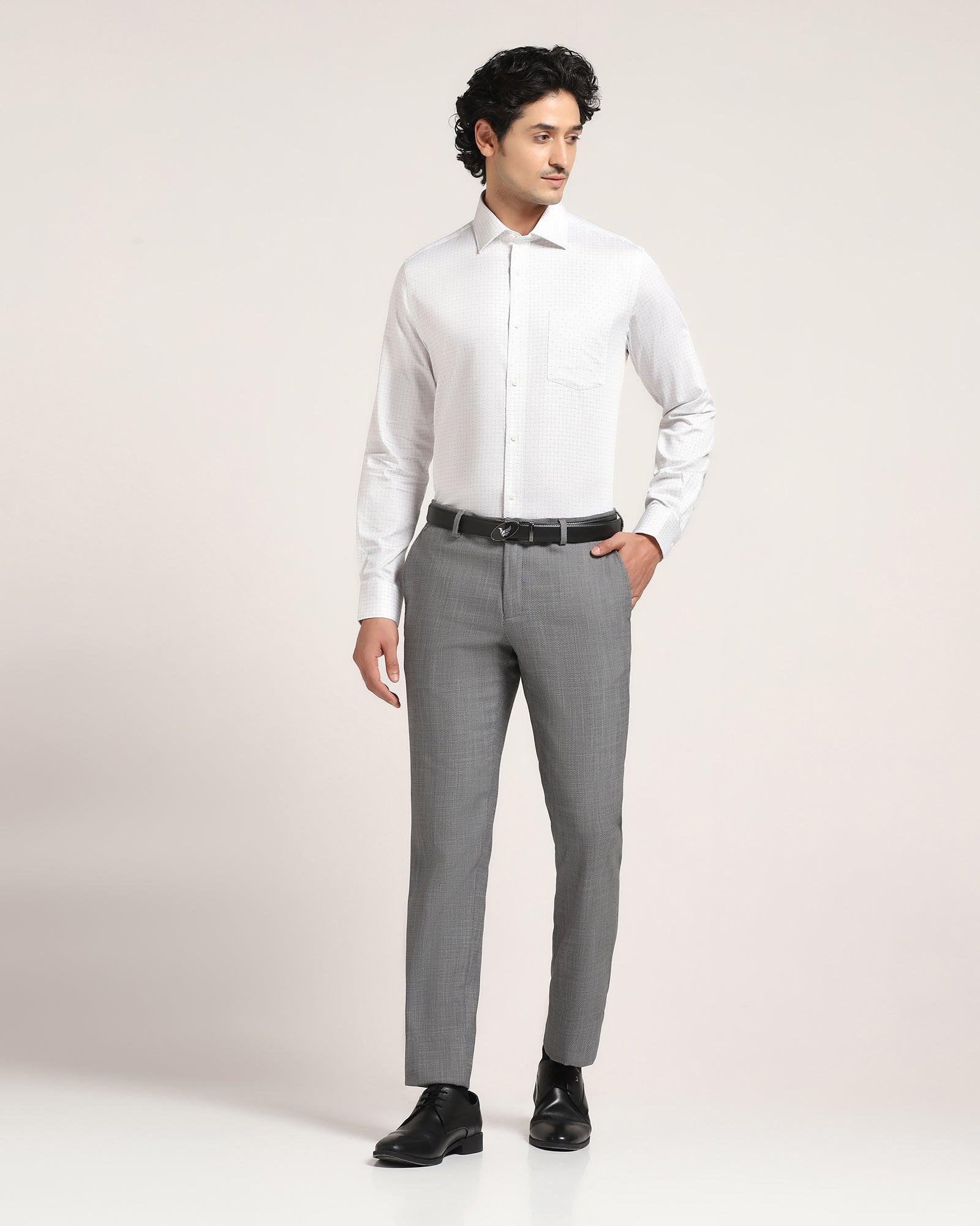 Flousers 2.0 | Stretchable Trousers For Men | White Tailored Fit Trousers –  Senses India