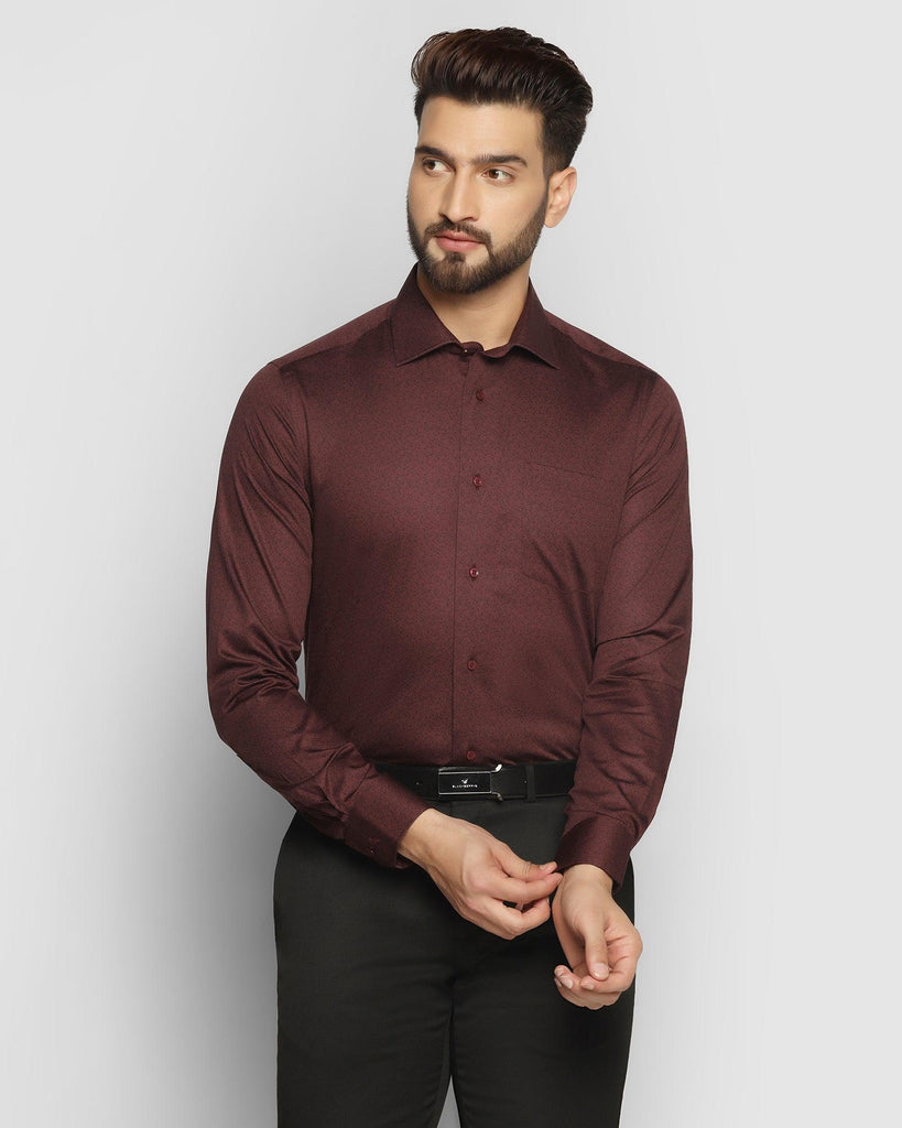 Formal Wine Printed Shirt - Elvis