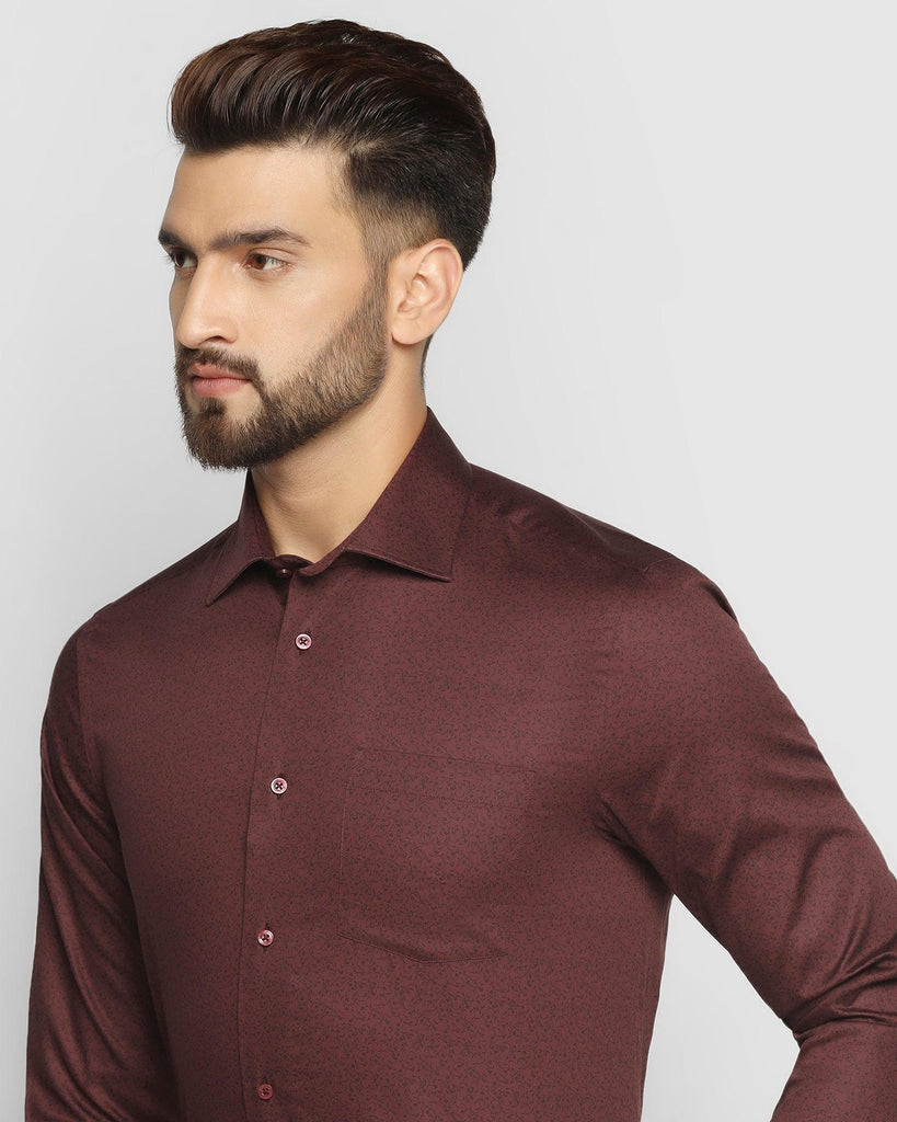 Formal Wine Printed Shirt - Elvis