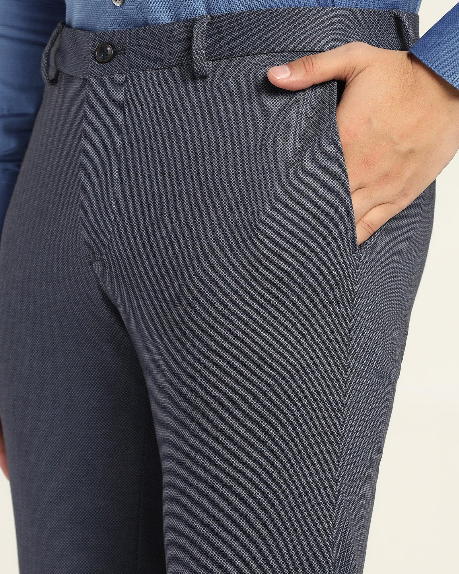 Patterned trousers - Navy blue/Patterned - Ladies | H&M