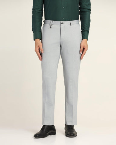Van Heusen Grey Printed Formal Pants