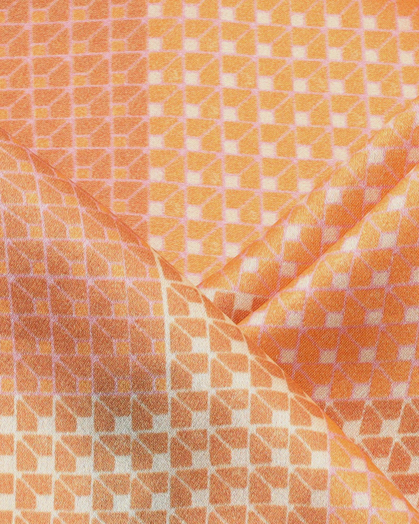 Silk Beige Printed Pocket Square - Tylell