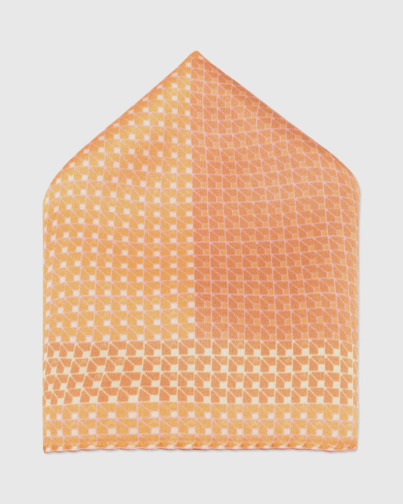 Silk Beige Printed Pocket Square - Tylell