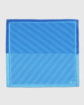 Blue 100% Silk Jacquard Pocket Square - Toyota