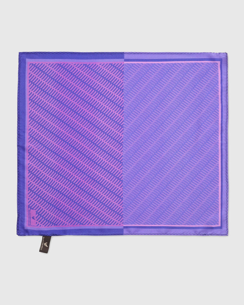 Silk Lavender Printed Pocket Square - Toyota