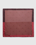 Maroon 100% Silk Printed Pocket Square - Turner