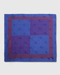 Navy 100% Silk Printed Pocket Square - Tylell