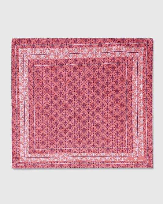 Pink 100% Silk Printed Pocket Square - Tulip