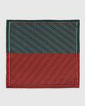 Red & Green 100% Silk Jacquard Pocket Square - Toyota