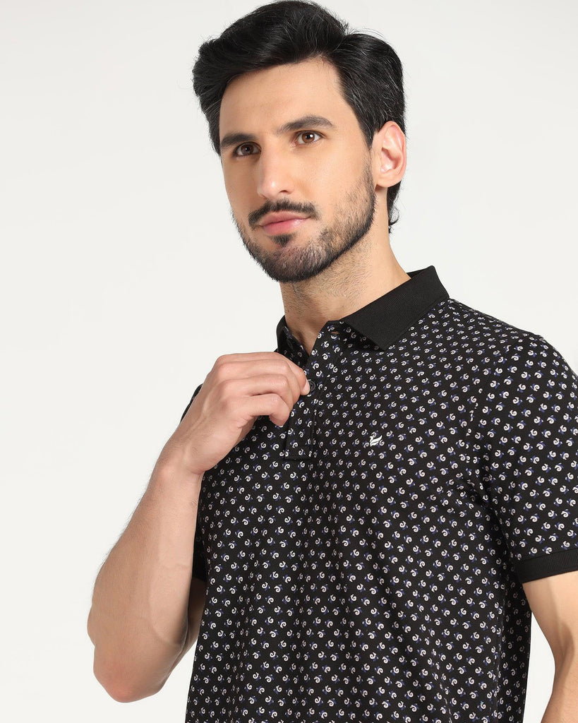 Polo Black Printed T-Shirt - Charlie