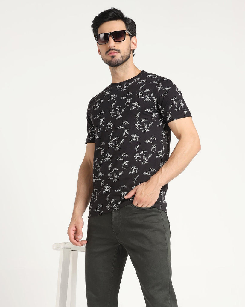 Polo Black Printed T-Shirt - Charlie