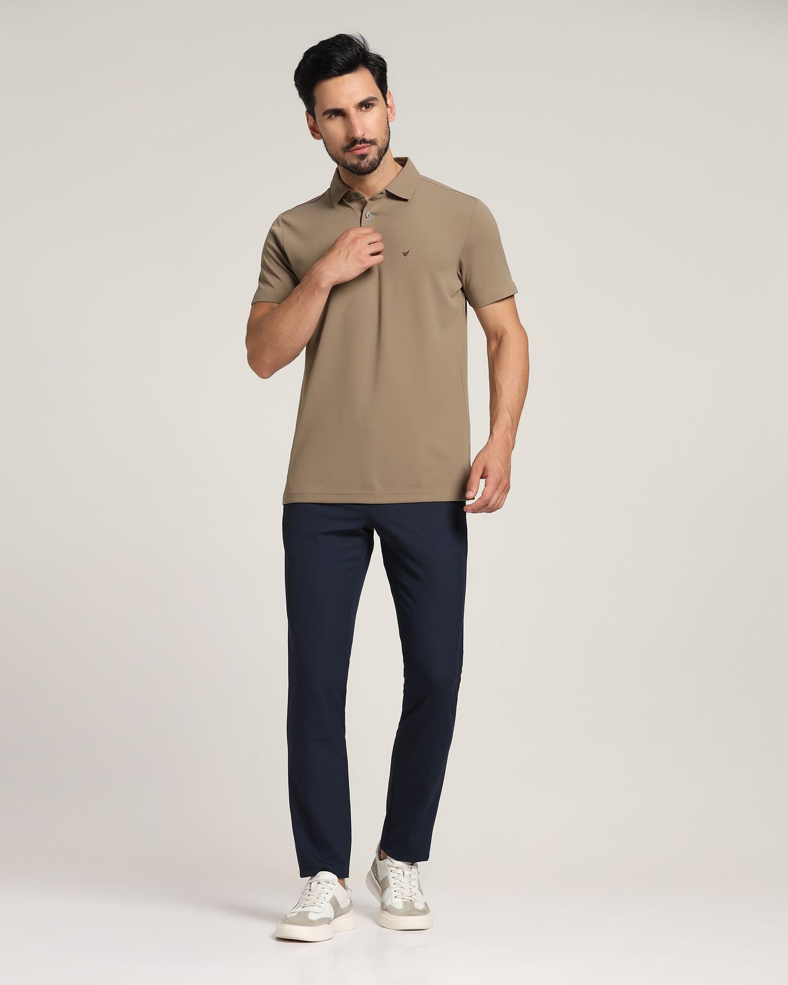 TechPro Polo T Shirt In Brown (Alan) - Blackberrys