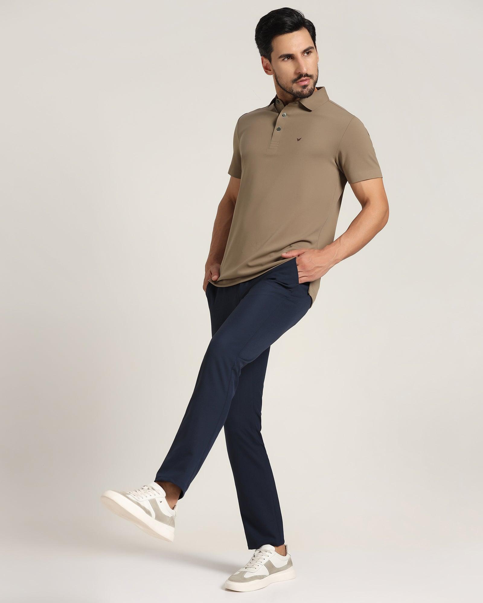 TechPro Polo T Shirt In Brown (Alan) - Blackberrys