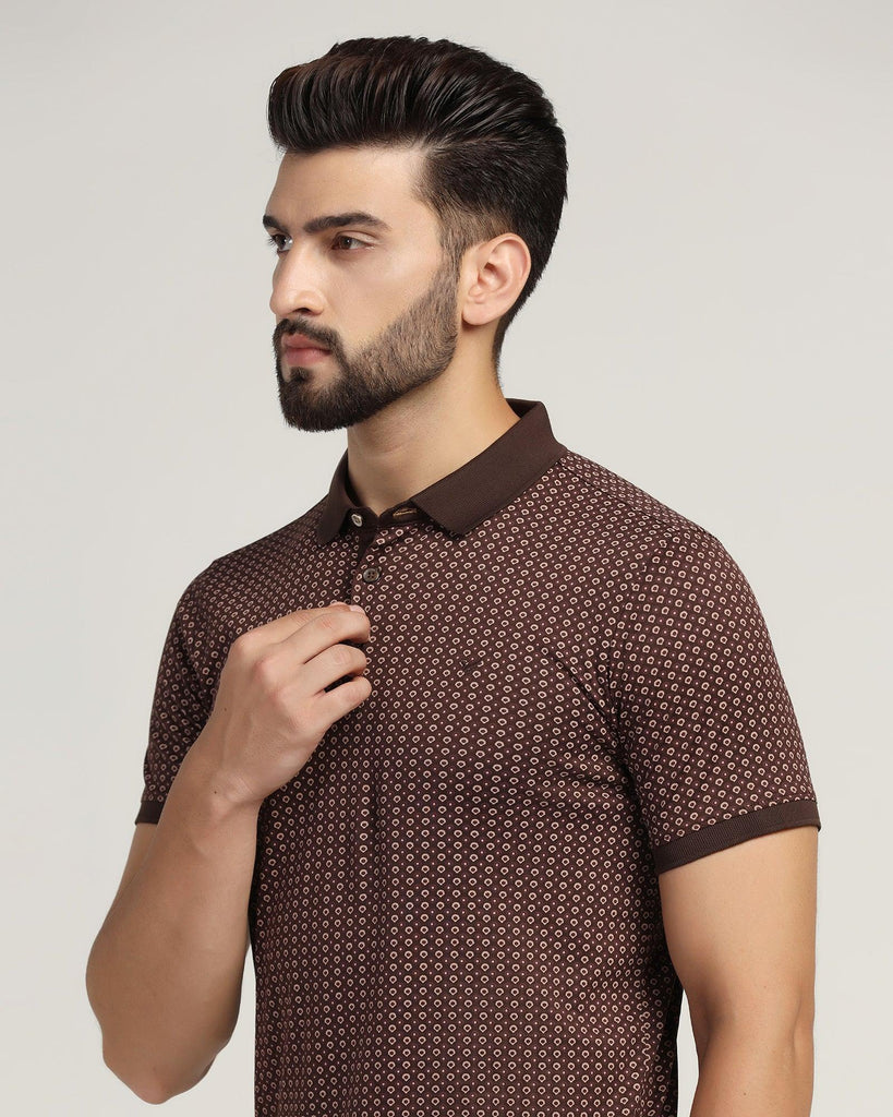 Polo Brown Printed T-Shirt - Faber