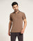 TechPro Polo Brown Textured T-Shirt - Itachi