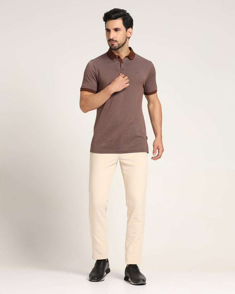 Polo Brown Printed T-Shirt - Jazz