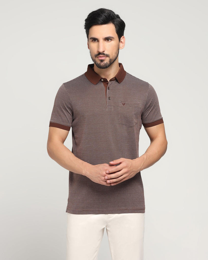 Polo Brown Printed T-Shirt - Jazz