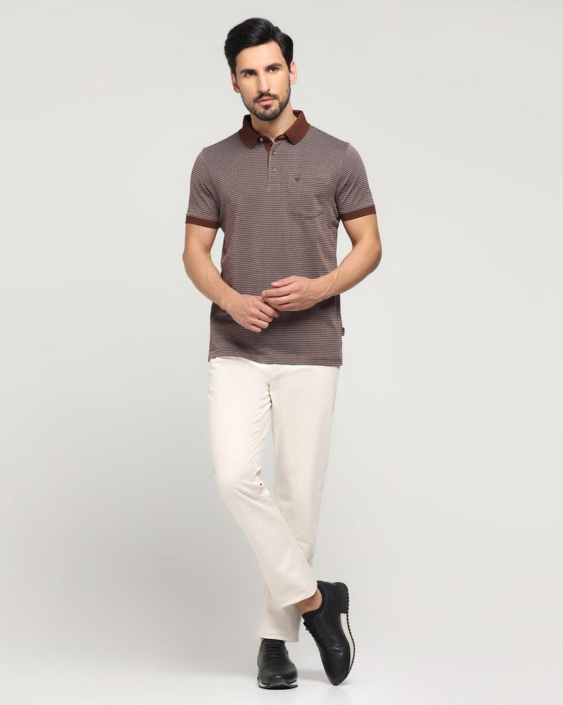 Polo Brown Printed T-Shirt - Jazz