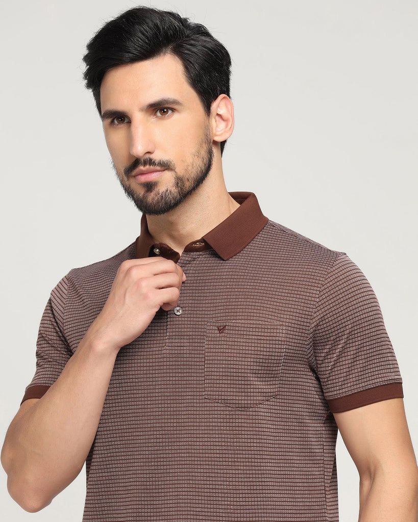 Polo Brown Printed T-Shirt - Jazz