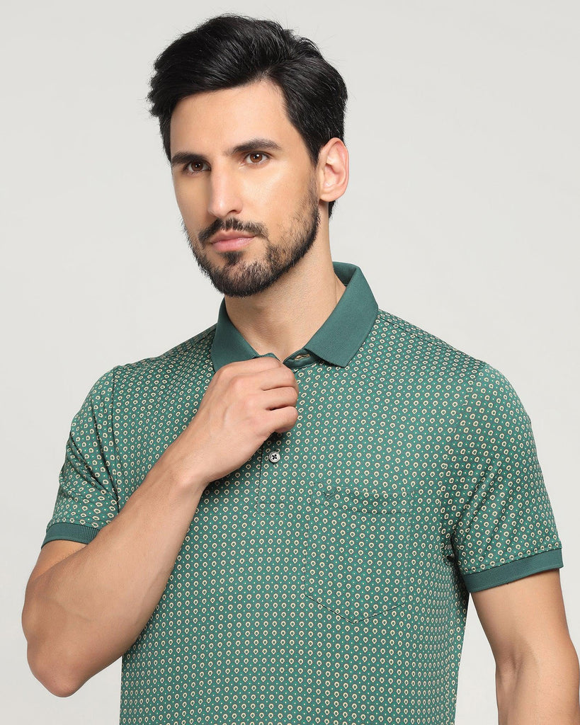 Polo Green Printed T-Shirt - Faber